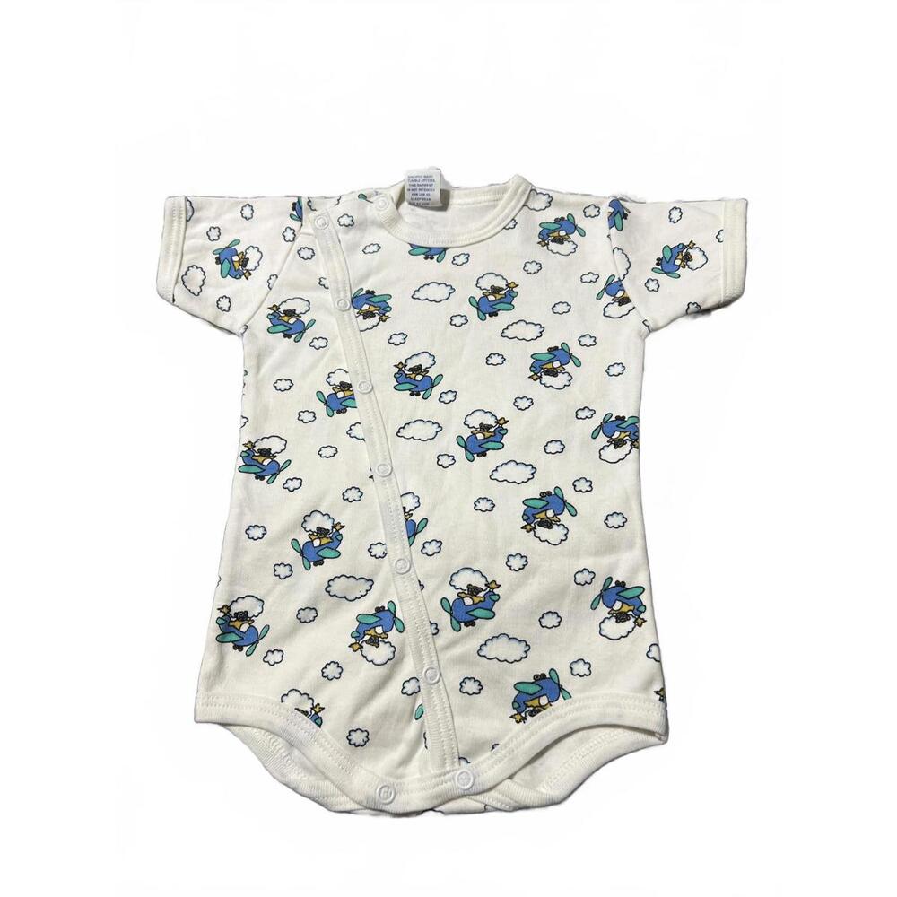 Star Baby 100% Cotton Infant Bodysuit with Airplane and Bear